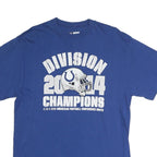 NFL Mens Blue Division 2014 Champions T-Shirt L Short Sleeve Crew Neck American