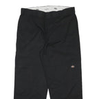 DICKIES Mens Black Loose Fit Cotton Blend Trousers W38 L30 Workwear Zip