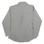 CHAPS RALPH LAUREN Mens Grey & Blue Check Shirt L Classic Button Down Casual
