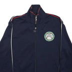 TOMMY HILFIGER Mens Navy Blue Track Jacket M Polyester Zip Plain Sports Casual
