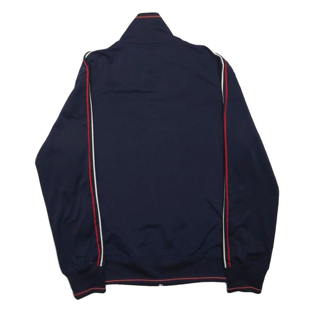 TOMMY HILFIGER Mens Navy Blue Track Jacket M Polyester Zip Plain Sports Casual