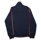 TOMMY HILFIGER Mens Navy Blue Track Jacket M Polyester Zip Plain Sports Casual