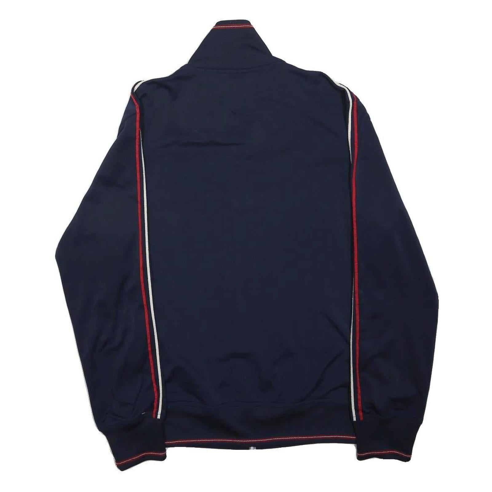 TOMMY HILFIGER Mens Navy Blue Track Jacket M Polyester Zip Plain Sports Casual
