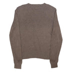 POLO RALPH LAUREN Mens Brown Linen Blend Plain Crew Neck Basic Knit Jumper XL