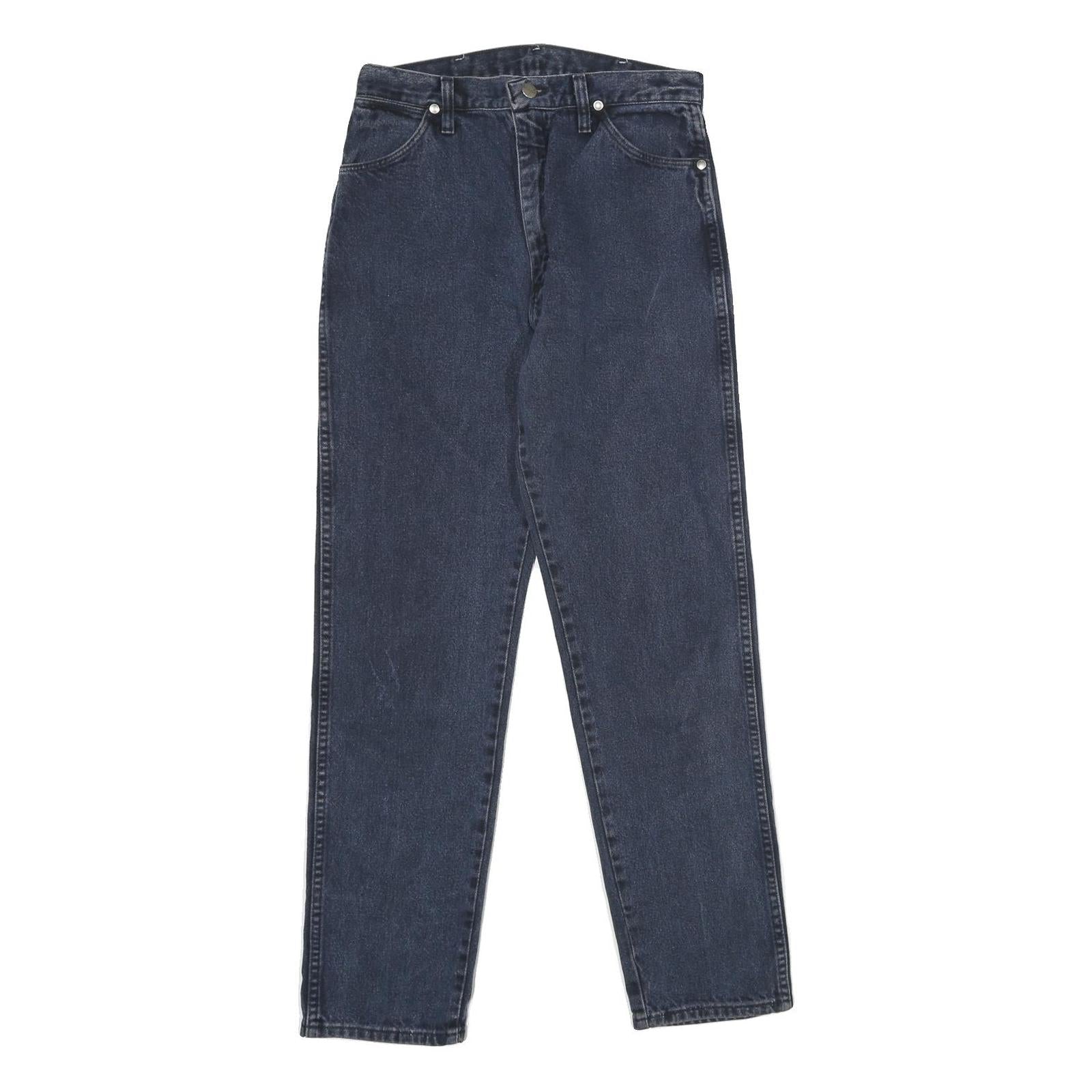 WRANGLER Womens Jeans Blue Slim Straight Denim Medium W28 L32 Classic Cotton Zip