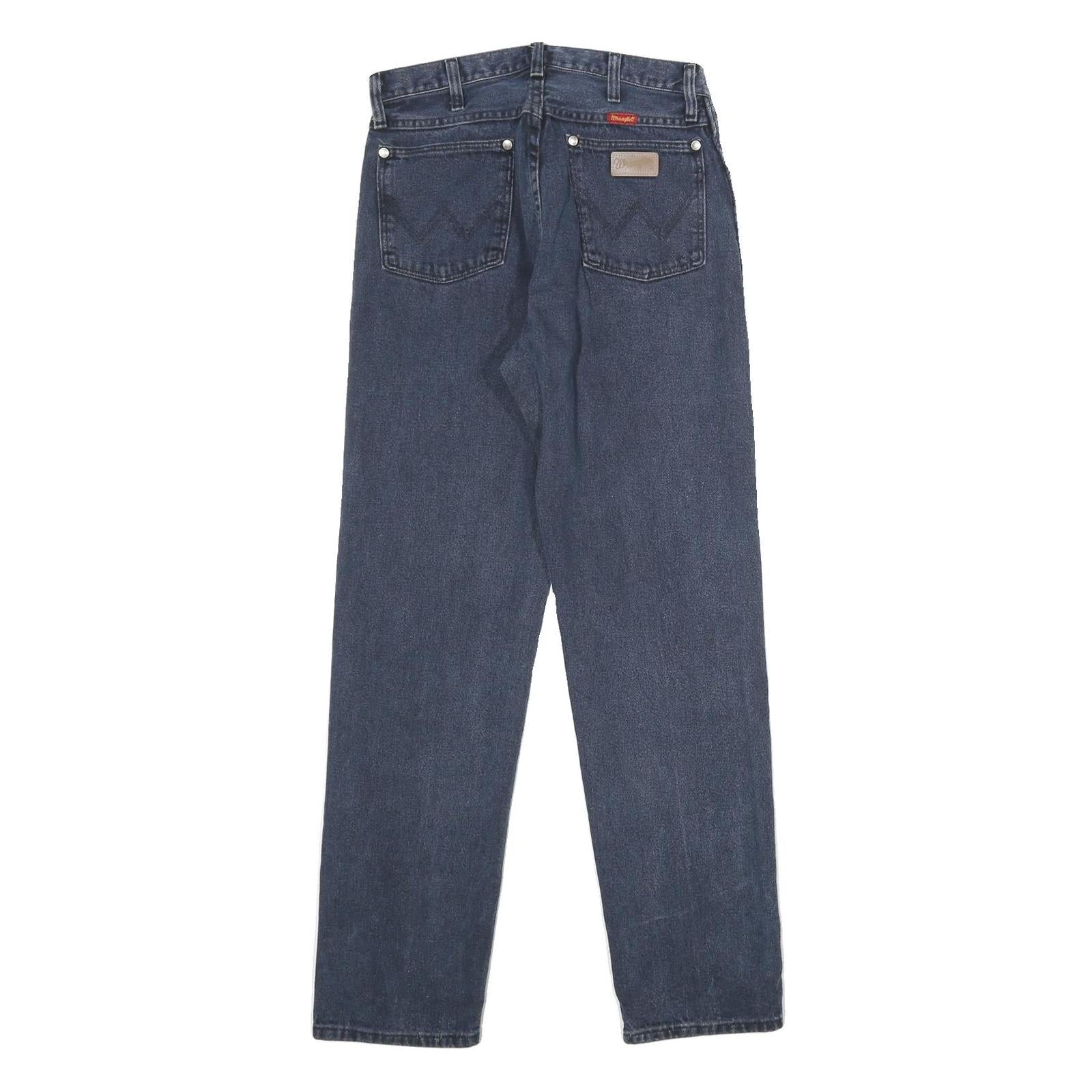 WRANGLER Womens Jeans Blue Slim Straight Denim Medium W28 L32 Classic Cotton Zip