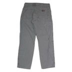 DICKIES Mens Jeans Grey Regular Straight Denim W33 L30 Workwear Durable Button