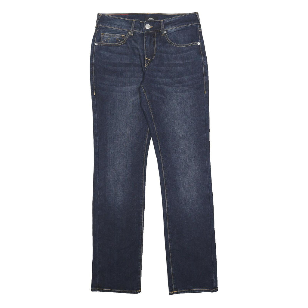 TRUE RELIGION Mens Relaxed Blue Denim Jeans W30 L33 Classic Zip Pocket Casual