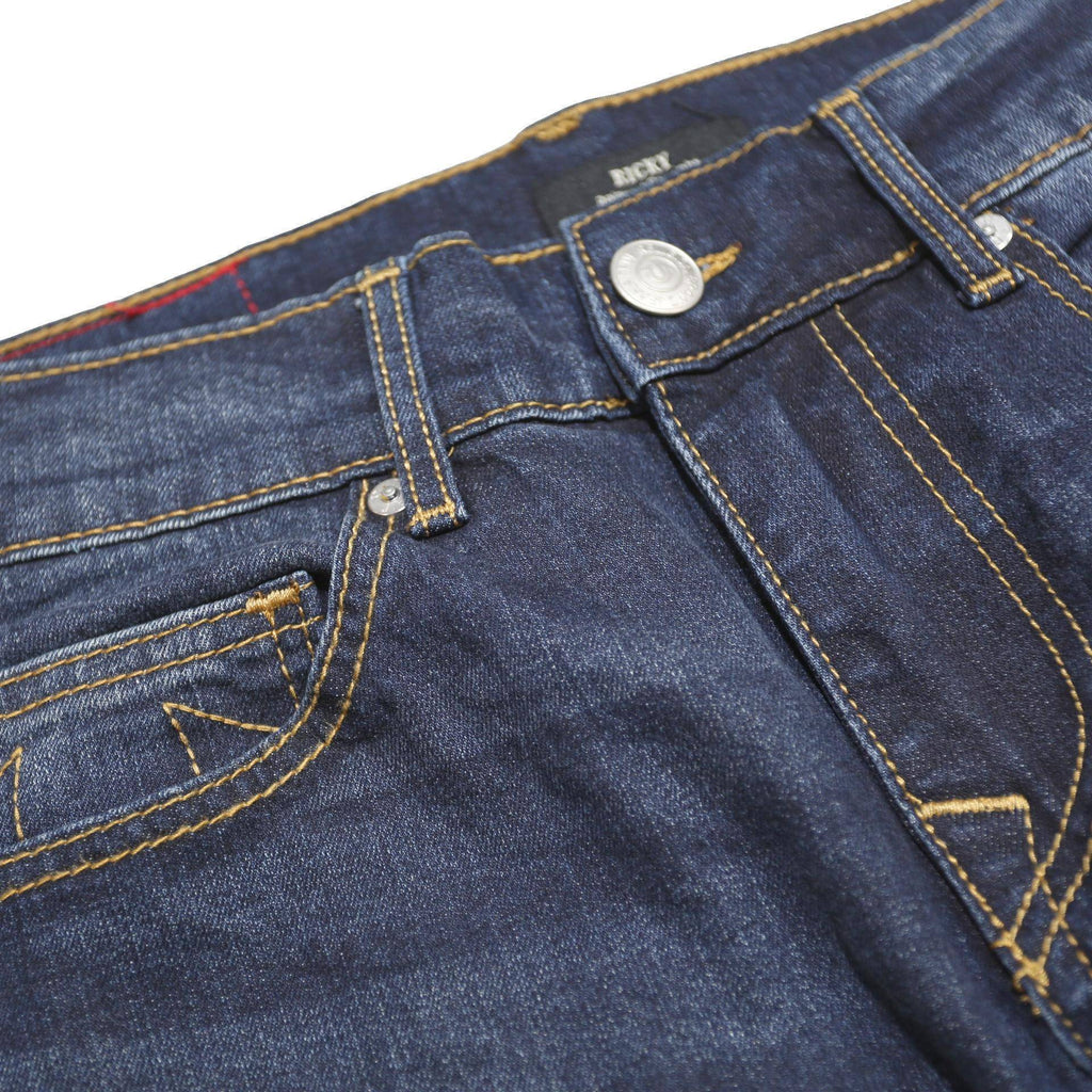 TRUE RELIGION Mens Relaxed Blue Denim Jeans W30 L33 Classic Zip Pocket Casual