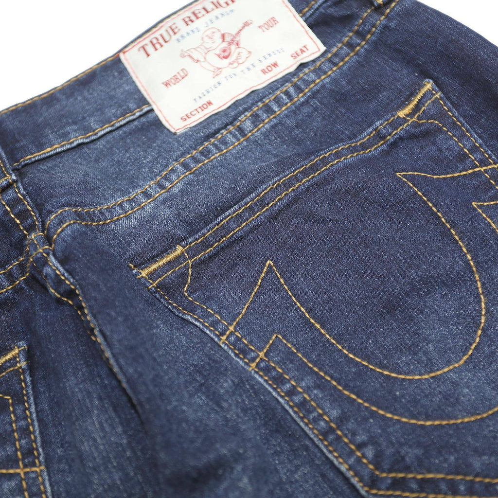 TRUE RELIGION Mens Relaxed Blue Denim Jeans W30 L33 Classic Zip Pocket Casual