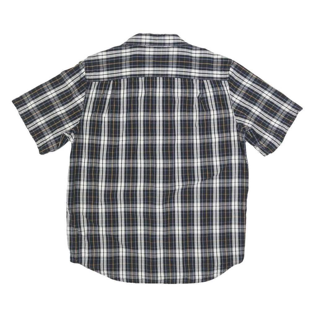 CARHARTT Mens Black & White Check Shirt L Cotton Casual Workwear Button