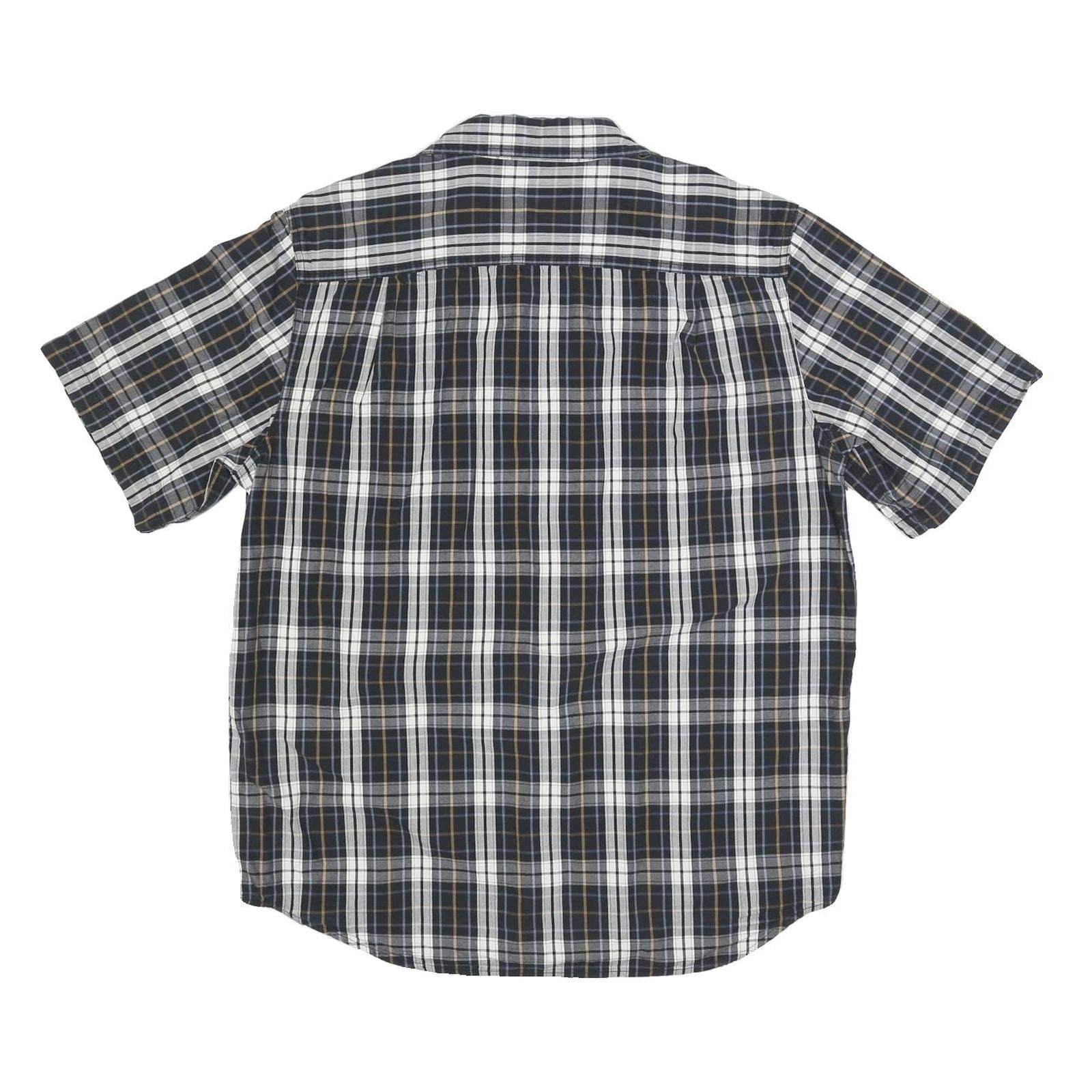 CARHARTT Mens Black & White Check Shirt L Cotton Casual Workwear Button