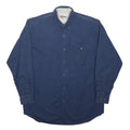 CHASE AUTHENTICS Mens Blue Cotton Shirt M Button Down Long Sleeve Casual
