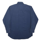 CHASE AUTHENTICS Mens Blue Cotton Shirt M Button Down Long Sleeve Casual
