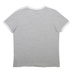 ADIDAS Womens Grey & White Graphic T-Shirt UK 10 Short Sleeve Crew Neck