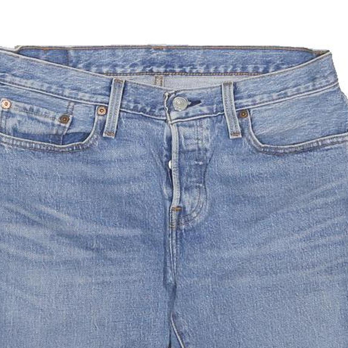 LEVI'S Womens Denim Blue Casual Shorts M W30 Cotton Blend Relaxed Fit
