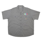 CARHARTT Mens Grey Work Shirt 2XL Short Sleeve Button Front Utility Heavy Duty