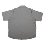 CARHARTT Mens Grey Work Shirt 2XL Short Sleeve Button Front Utility Heavy Duty