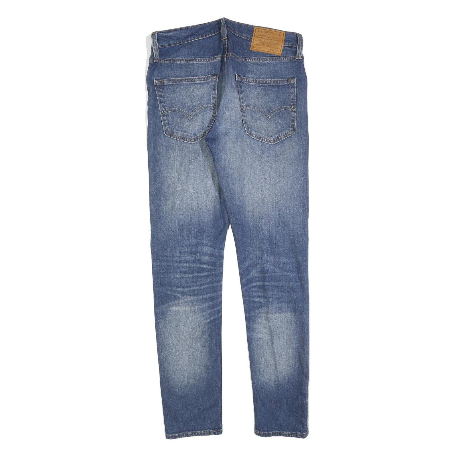 LEVI'S 512 BIG E Mens Slim Blue Denim Medium W31 L32 Slim Fit Zip Fly Jeans