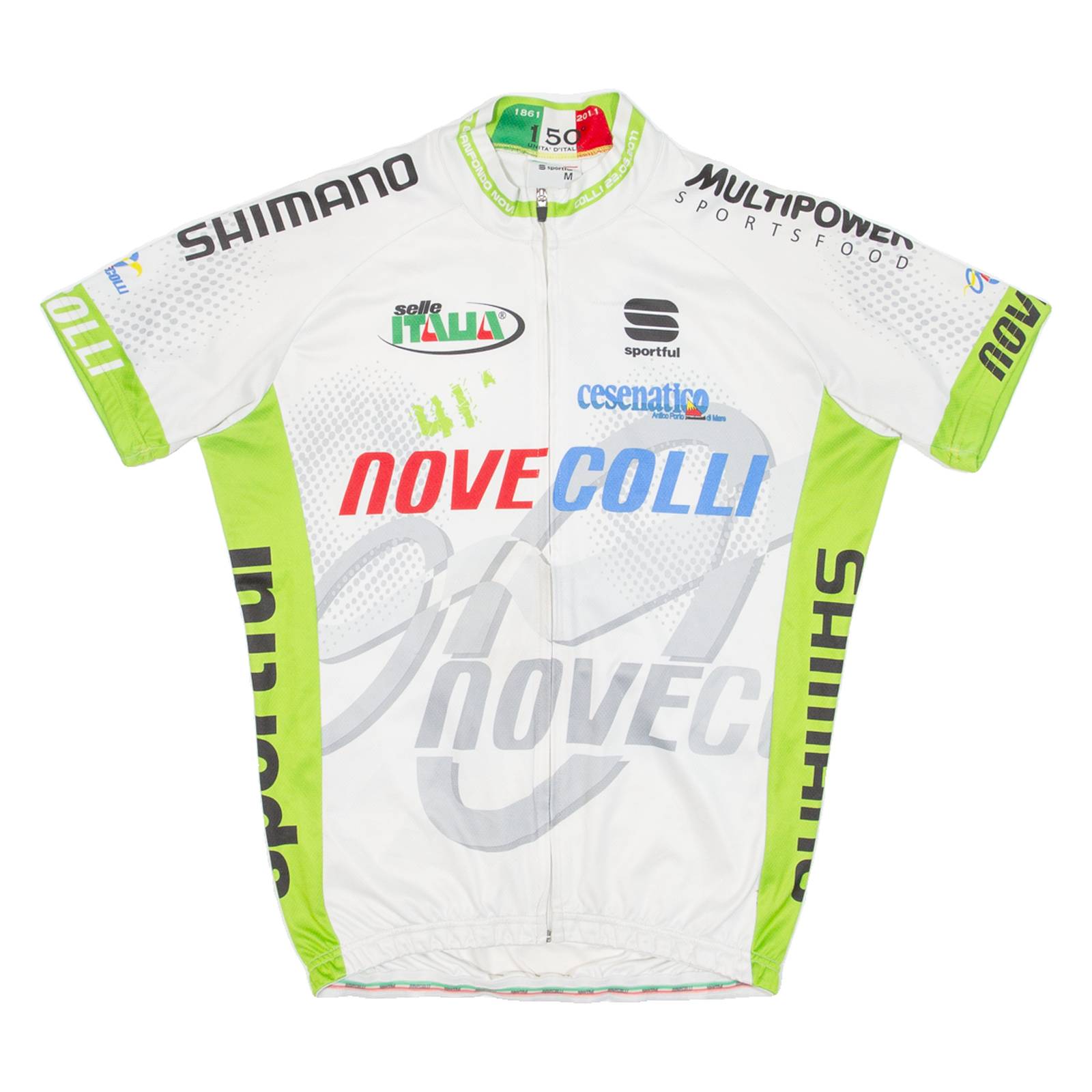 Cycling Mens Jersey Green Full Zip M