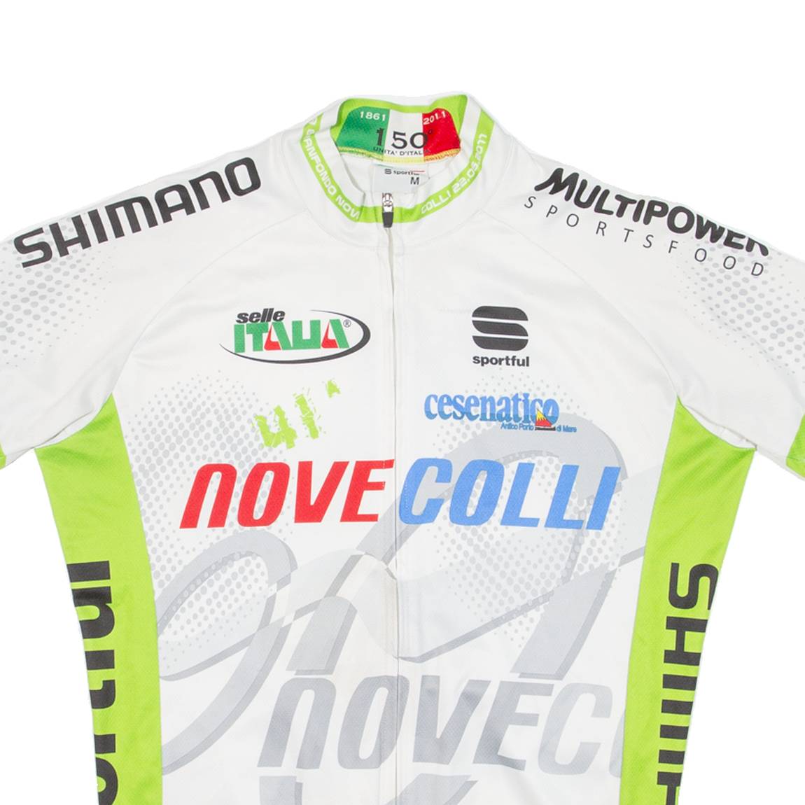 Cycling Mens Jersey Green Full Zip M