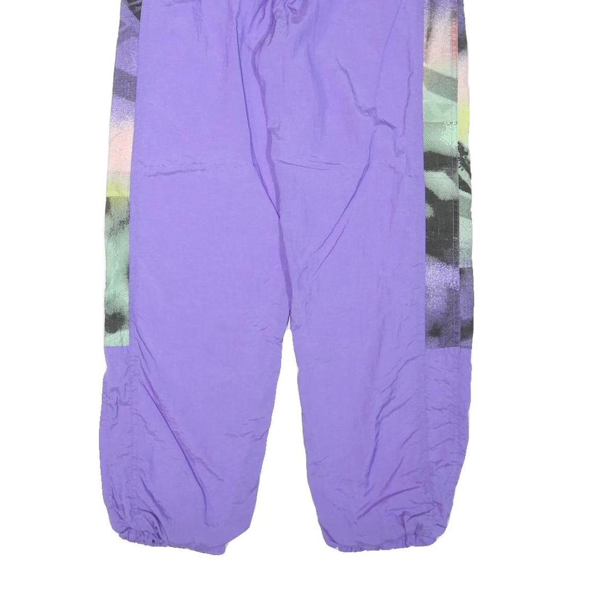 MAGIC Mens Joggers Purple & Multicoloured S W32 L29 Polyester Blend Casual