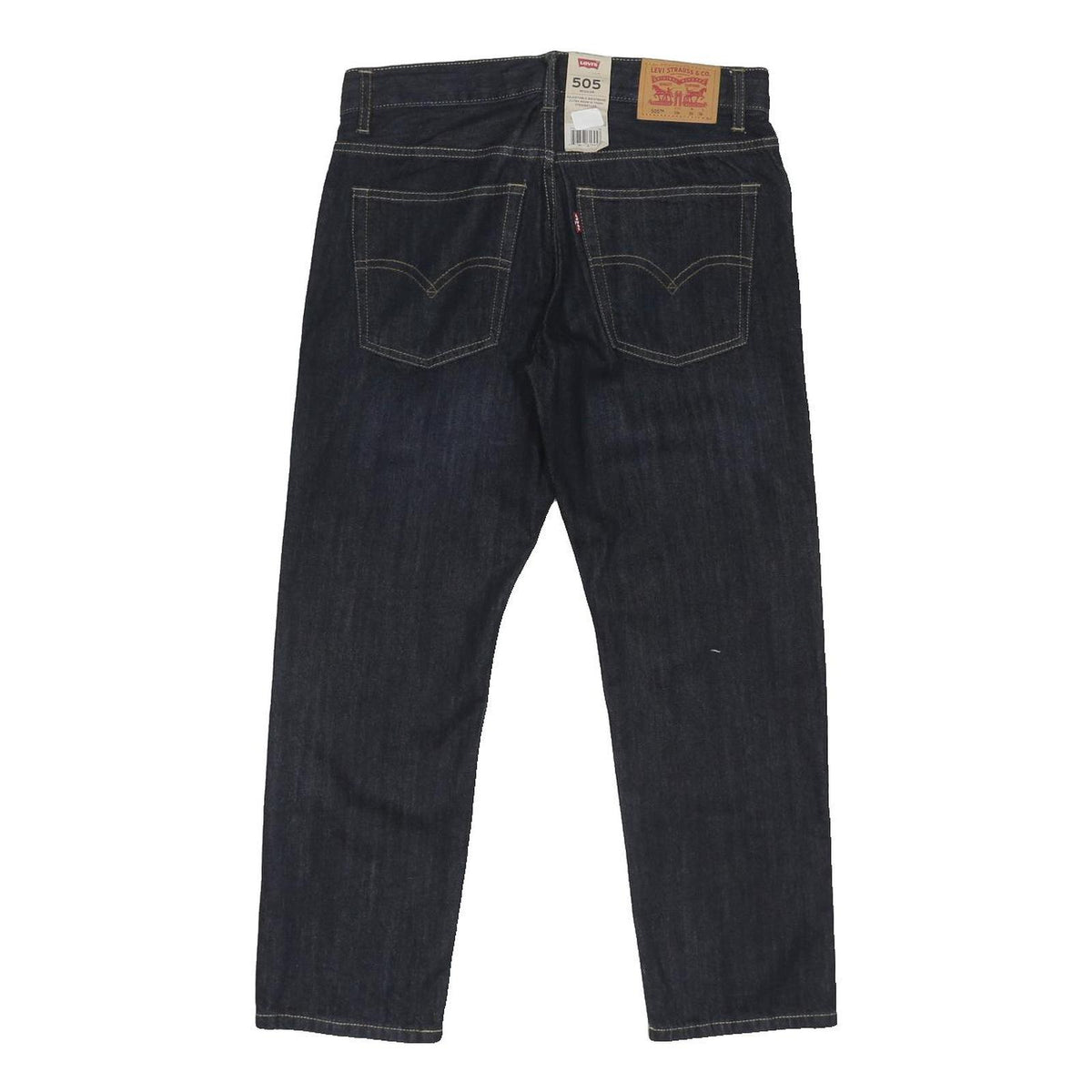 LEVI'S 505 Womens Jeans Blue Regular Straight Denim Raw W32 L26 Classic Fit