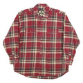 FIELD & STREAM Mens Red & Cream Check Shirt XL Cotton Blend Casual Button