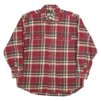 FIELD & STREAM Mens Red & Cream Check Shirt XL Cotton Blend Casual Button