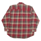 FIELD & STREAM Mens Red & Cream Check Shirt XL Cotton Blend Casual Button