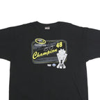 CHASE AUTHENTICS Mens Black NASCAR Champion 2XL Short Sleeve Crew Neck T-Shirt