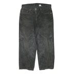 LEVI'S Womens Jeans Black Regular Straight Denim Stone Wash W36 L26 Casual Fit