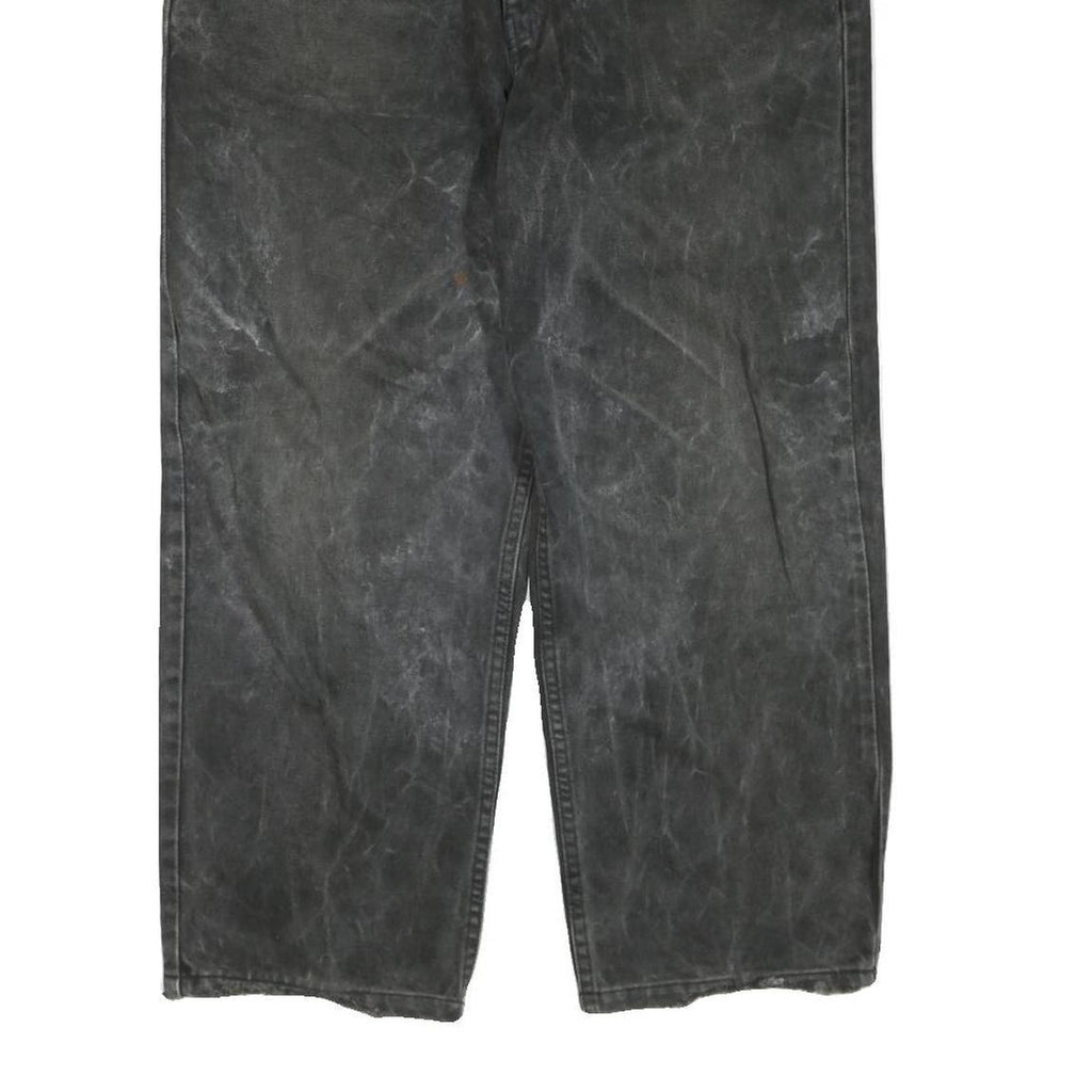 LEVI'S Womens Jeans Black Regular Straight Denim Stone Wash W36 L26 Casual Fit