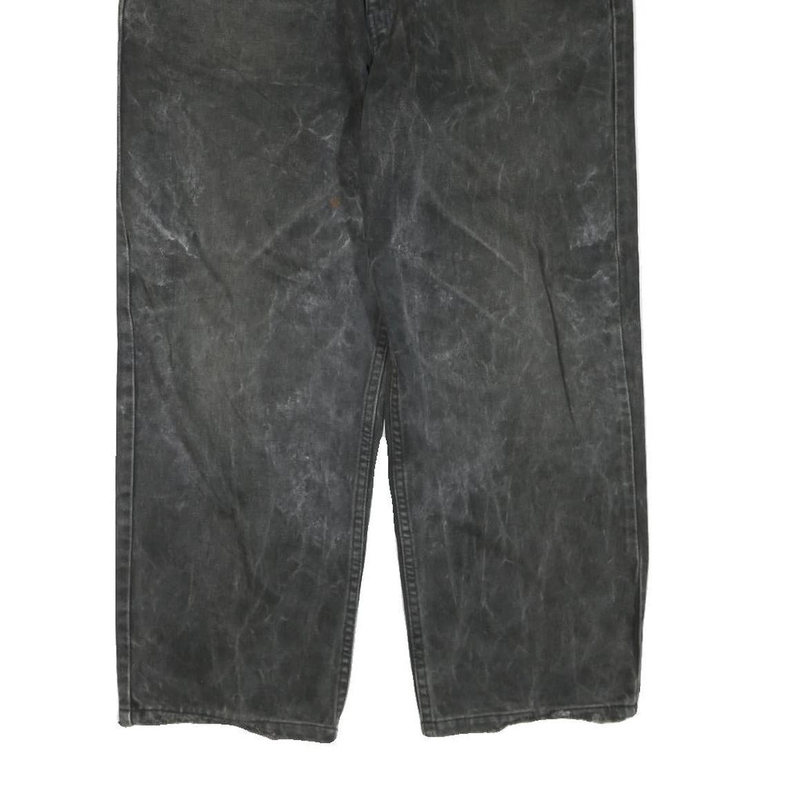 LEVI'S Womens Jeans Black Regular Straight Denim Stone Wash W36 L26 Casual Fit