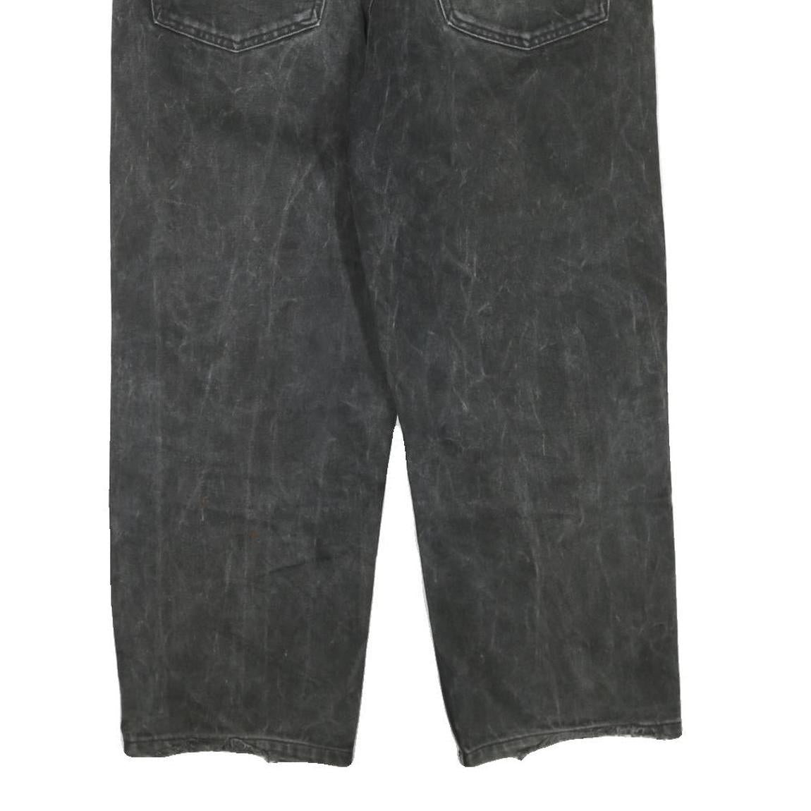 LEVI'S Womens Jeans Black Regular Straight Denim Stone Wash W36 L26 Casual Fit