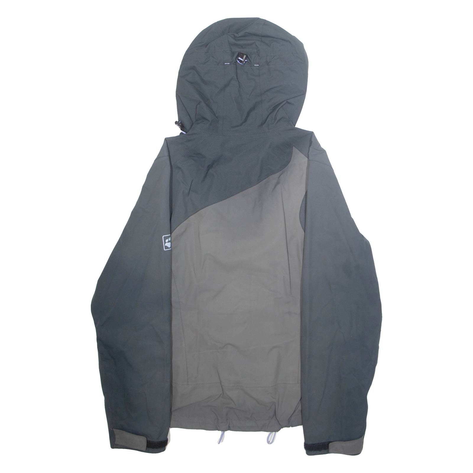 JACK WOLFSKIN Mesh Lined Womens Rain Jacket Grey Hooded M