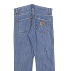 CARHARTT Mens Jeans Blue Regular Straight Denim W31 L26 Button Cotton Blend