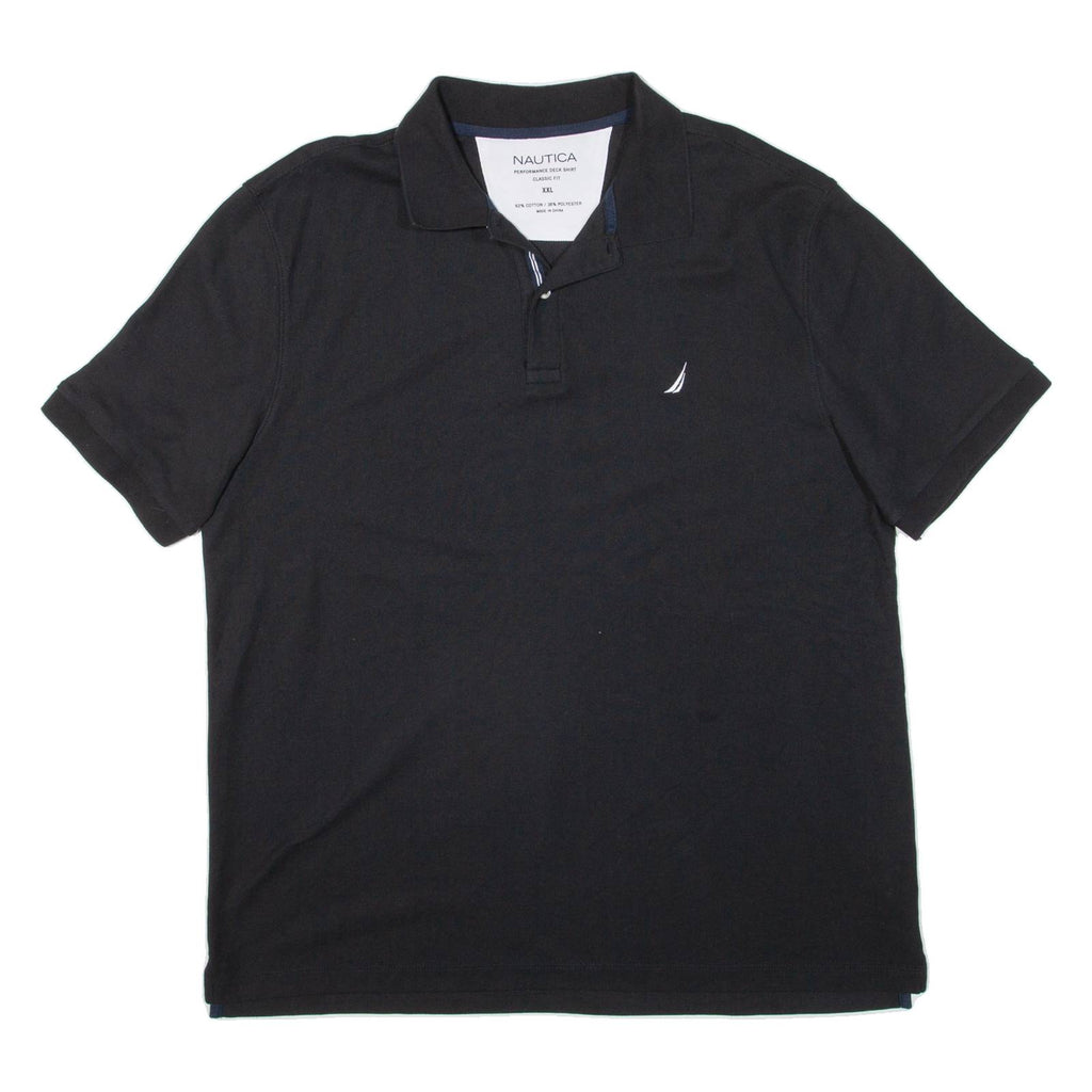 NAUTICA Mens Polo Shirt Black 2XL