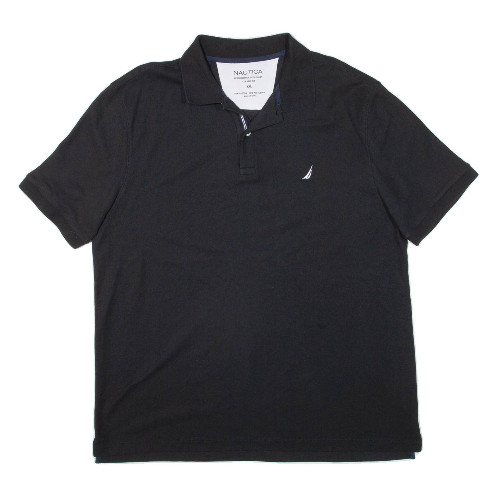 NAUTICA Mens Polo Shirt Black 2XL
