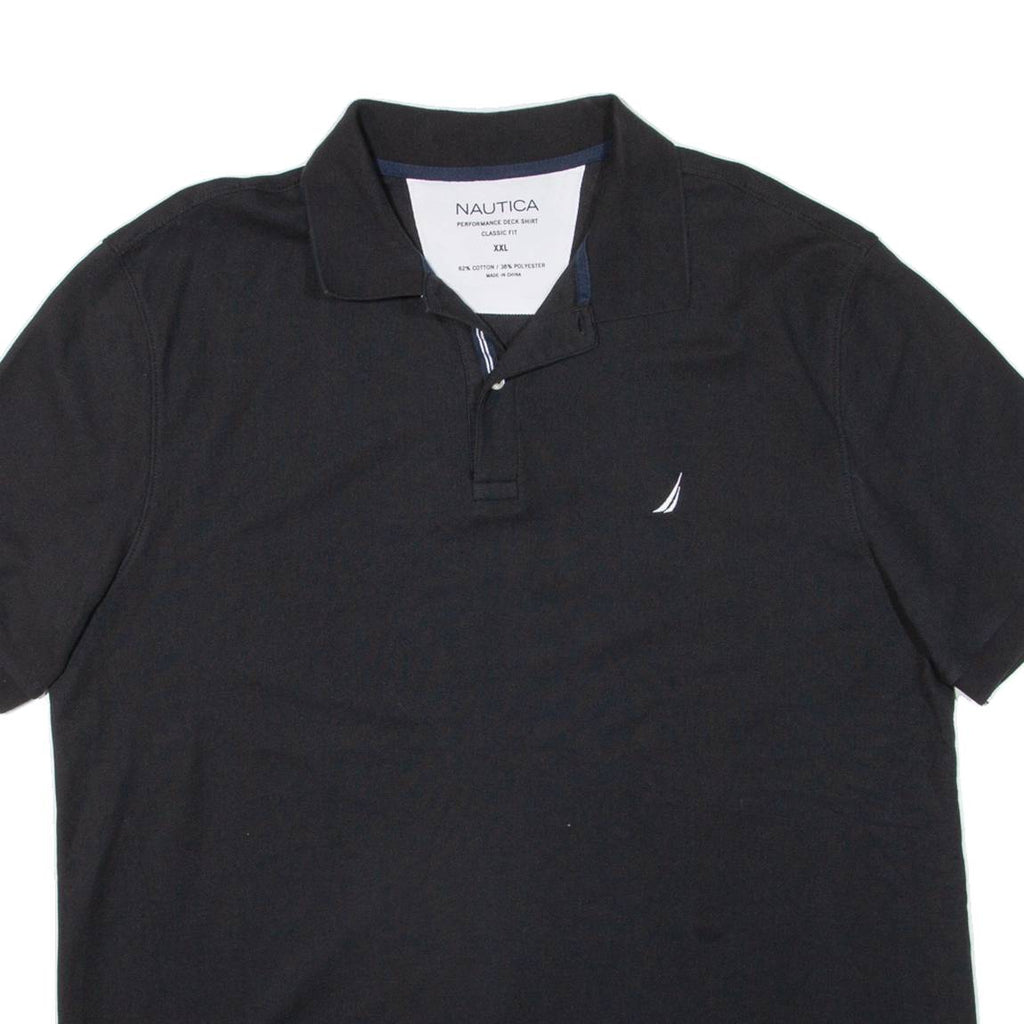 NAUTICA Mens Polo Shirt Black 2XL