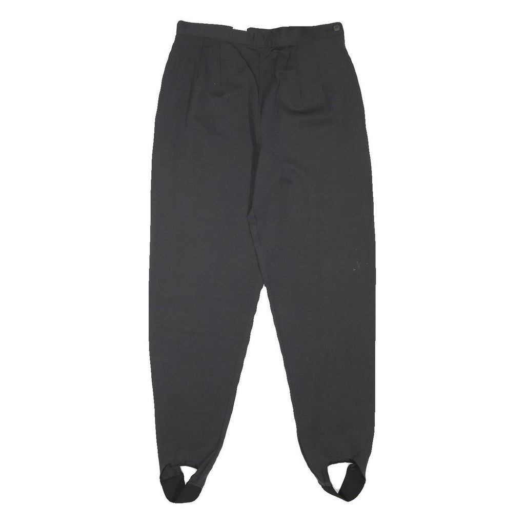 CHARLES VOGELE Womens Relaxed Black Trousers W27 L29 Zip Polyester Blend