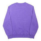 NIKE Mens Purple Crew Neck L Sweatshirt Cotton Blend Pullover Casual Comfort