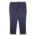 TOMMY HILFIGER Womens Cotton Blend Navy Slim Trousers W36 L29 Stylish