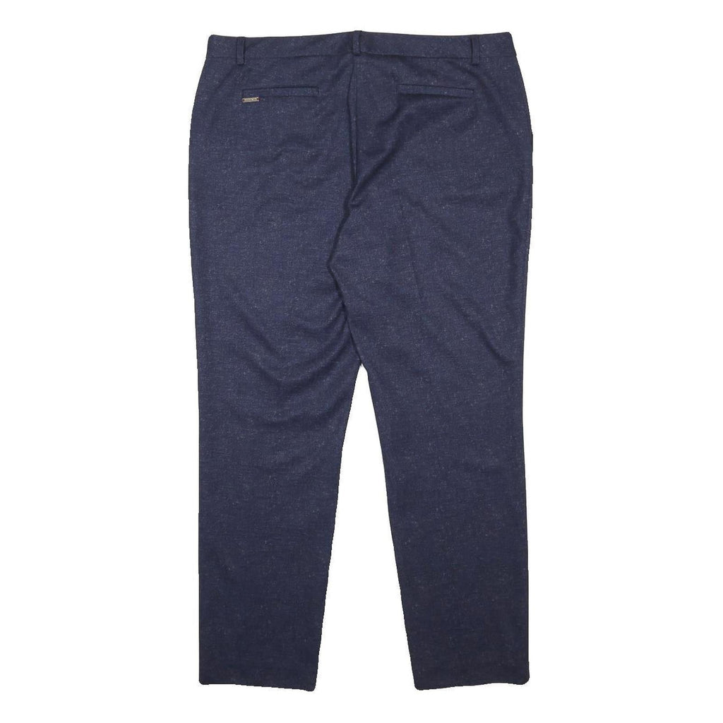 TOMMY HILFIGER Womens Cotton Blend Navy Slim Trousers W36 L29 Stylish
