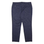 TOMMY HILFIGER Womens Cotton Blend Navy Slim Trousers W36 L29 Stylish