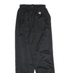 CHAMPION Mens Joggers Black S W25 L28 Polyester Blend Regular Tapered Fit Casual