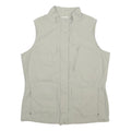 COLUMBIA Womens Cream Outdoor Nylon Jacket M Zip Utility Pocket Lightweight
