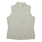 COLUMBIA Womens Cream Outdoor Nylon Jacket M Zip Utility Pocket Lightweight