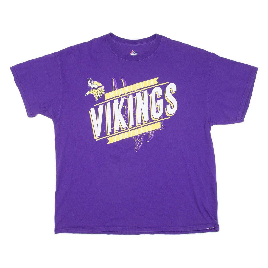 MAJESTIC Vikings Mens T-Shirt Purple USA XL
