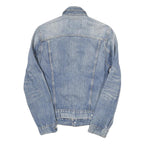 LEVI'S Mens Blue Denim Jacket S Cotton Blend Button Closure Classic Fit Casual